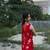 Red Viscose georgettete Golden Zari Jacquard Weaving Saree With Running Blouse