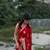 Red Viscose georgettete Golden Zari Jacquard Weaving Saree With Running Blouse