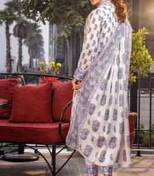 Floral printed rayon Kurti and pant set with printed dupatta