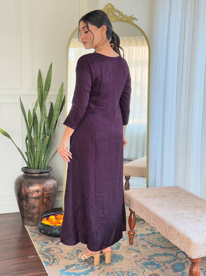 Embroidered BSY Viscose Fabric Straight Kurta, Pant and Dupatta Set