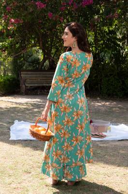 Floral Printed Kurta And pant Set 2