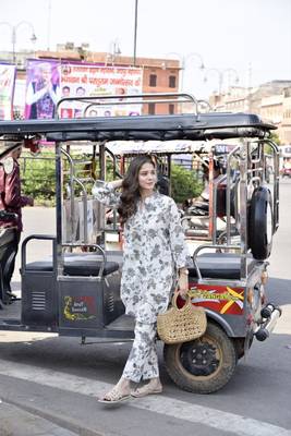 Women's Floral printed Rayon Co-ords Set  4
