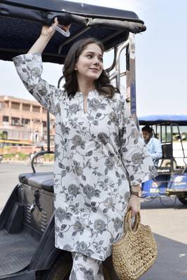 Women's Floral printed Rayon Co-ords Set  5