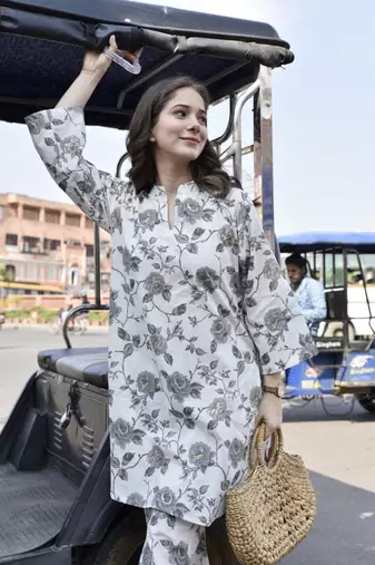 Women's Floral printed Rayon Co-ords Set 