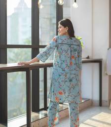 Floral Printed Rayon Kurta Set