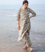 Floral Printed Knee Length Rayon Co-ords Set