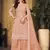 Peach embroidery net palazzo-suits