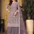 Lavender embroidery net palazzo-suits