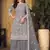 Grey embroidery net palazzo-suits