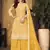 Yellow embroidery net palazzo-suits