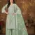 Light green embroidery net palazzo-suits