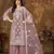 Light purple embroidery net palazzo-suits