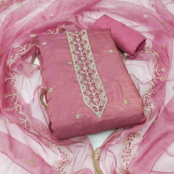 onion chiffon embroidered unstitched dress material 2
