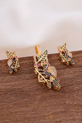  pendant and earrings set one gram gold 2