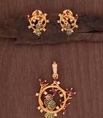  pendant and earrings set one gram gold