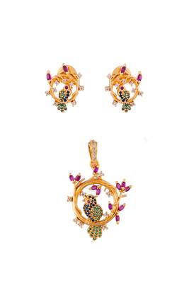  pendant and earrings set one gram gold 3