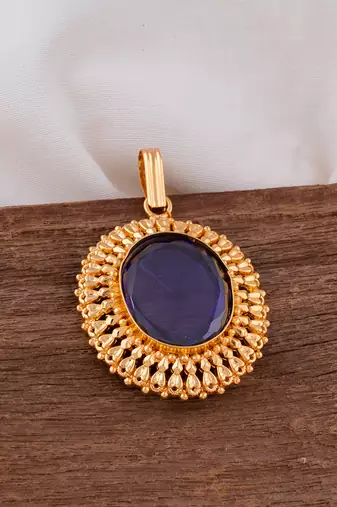  amethyst pendant one gram gold