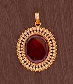  garnet pendant one gram gold
