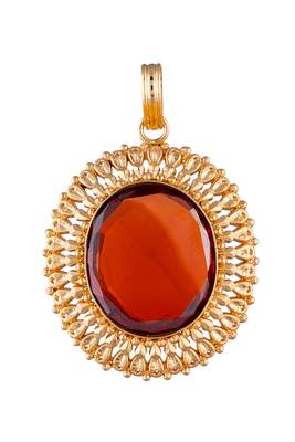  garnet pendant one gram gold 3