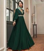 Georgette Embroidery Anarkali Kurta Pant Set with Dupatta