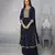 Navy Blue embroidered Nyra Cut ethnic set.
