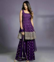 Purple Embroidery ethnic Set 