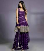 Purple Embroidery ethnic Set 