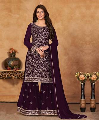 Faux Georgette Reception Wedding Wear Pakistani Salwar Kameez with Sequence Work 1