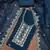 navy blue viscose organza handwork unstitched dress material