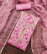 onion viscose organza handwork unstitched dress material