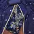 navy blue cotton handwork unstitched dress material