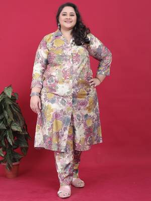 Multicolor printed co-ord set with two pockets 1