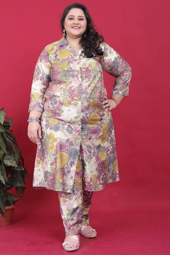 Multicolor printed co-ord set with two pockets
