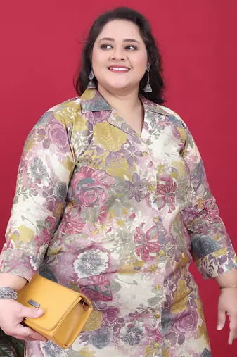 Multicolor printed co-ord set with two pockets