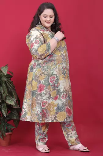 Multicolor printed co-ord set with two pockets