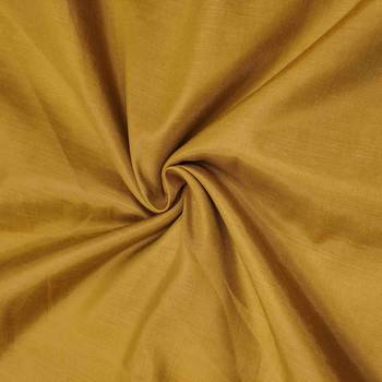 mustard cotton silk hand work unstitched dress material 4