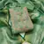 green cotton silk hand work unstitched dress material