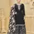 Black embroidery roman silk palazzo ( free size stitched-42" size)