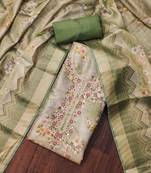 mehndi viscose handwork unstitched dress material