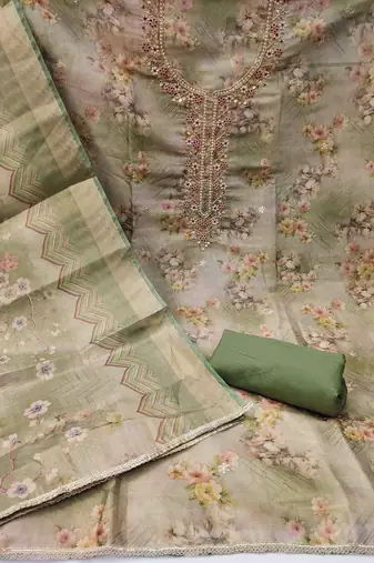 mehndi viscose handwork unstitched dress material