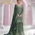 Dark green chinon sequin embroidered Semi Stitched salwar suit