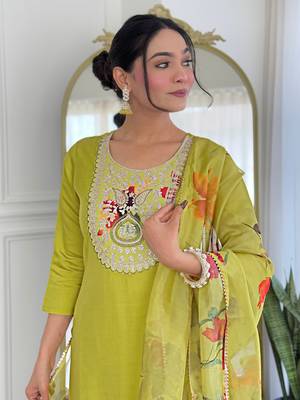Liril Embroidered Rayon Straight Kurta Pant and Dupatta Set 5