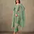 Green Embroidered Organza Salwar Suit