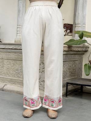 Cotton Embroidery Kurta Pant with Dupatta Salwar Suit Set 6