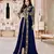 Blue Embroidered Jacket Style Faux Georgette Salwar Suit