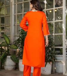 Beautiful Embroidered Viscose Chanderi Fabric Straight Kurta, Pant and Dupatta Set