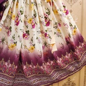 Floral print lehenga set with ruffle blouse 3