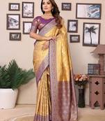 Gold tissue silk art kanjeevaram silk saree
