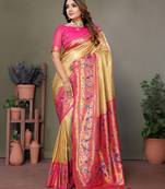 Gold tissue silk art paithani silk saree