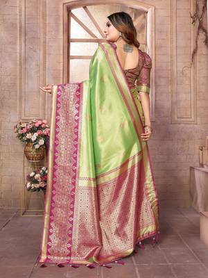Parrot tissue silk art kanjeevaram silk saree 3